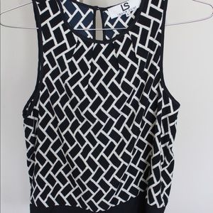 Black and white tank top